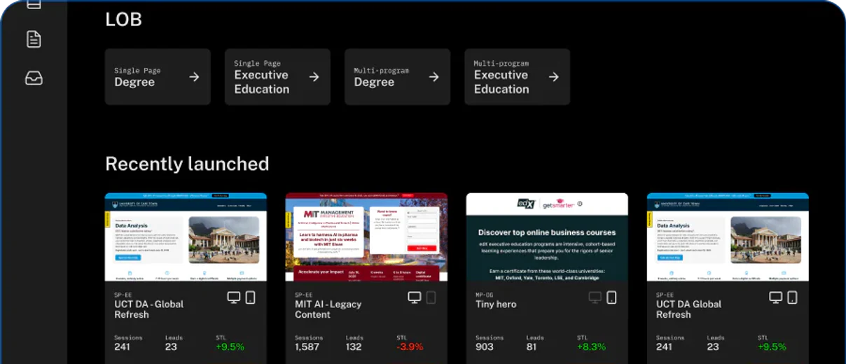 Experience Operations working dashboard